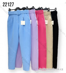 Kalhoty dlouhé s páskem dámské (S/M ONE SIZE) ITALSKÁ MÓDA IMPHD2322127-1