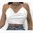 Top croptop na ramínka dámský (S/M ONE SIZE) ITALSKÁ MÓDA IMPLP2333720038