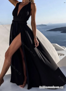 Šaty dlouhé elegantní společenské na ramínka dámské (S/M ONE SIZE) ITALSKÁ MÓDA IMPLP2330000125