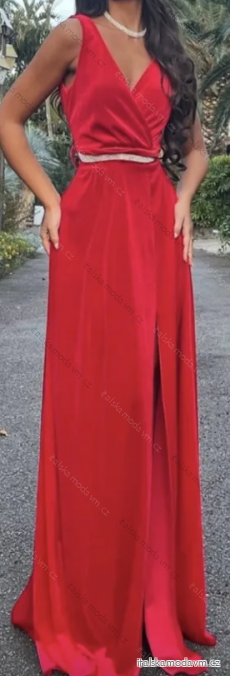 Šaty dlouhé elegantní na ramínka dámské (S/M ONE SIZE) ITALSKÁ MÓDA IMPLP2311100012