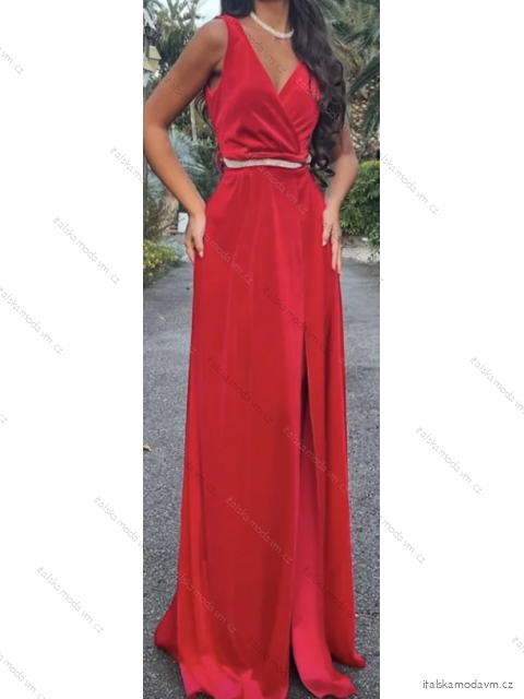 Šaty dlhé elegantné na ramienka dámske (S/M ONE SIZE) TALIANSKA MÓDA IMPLP2311100012