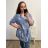 Tunika košeľová dlhý rukáv dámska nadrozmer (3XL/4XL ONE SIZE) TALIANSKA MÓDA IM423106