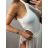 Body bez rukávu dámske (S/M ONE SIZE) TALIANSKA MÓDA IMPGM233387/DU S/M čierna