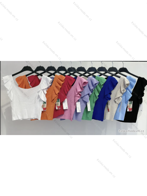 Top croptop na ramínka dámský (S/M ONE SIZE) ITALSKÁ MÓDA IMPMD232403a