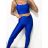 Souprava sportovní top a legíny dlouhé dámská (S/M ONE SIZE) ITALSKÁ MÓDA IMPLP2372755/DU S/M neon zelená