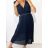 Šaty elegantní se skládanou sukní bez rukávu dámské (S/M ONE SIZE) ITALSKá MóDA IM42359100/DU S/M béžová