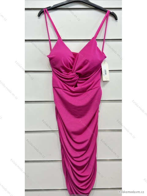 Šaty elegantní na ramínka dámské (S/M ONE SIZE) ITALSKÁ MÓDA IMPSH235011A