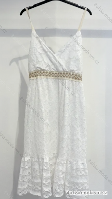 Šaty letní krajkové na ramínka dámské (S/M ONE SIZE) ITALSKÁ MÓDA IMPMD2385891