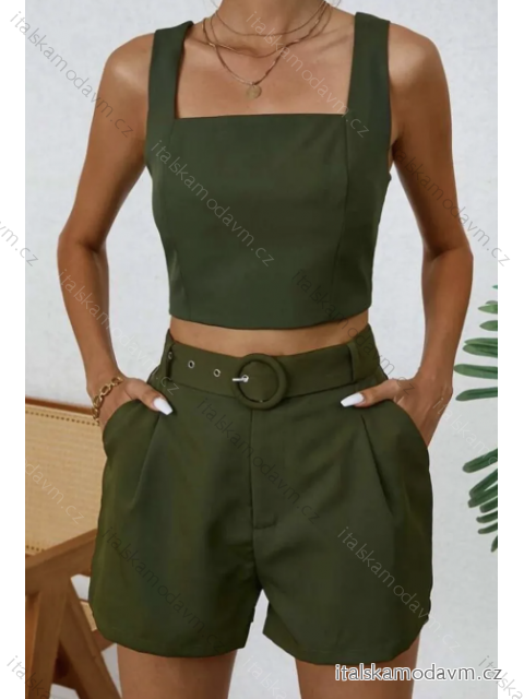 Súprava elegantné letné kraťasy a top na ramienka dámske (S/M ONE SIZE) TALIANSKA MÓDA IMPMD2327781/27780