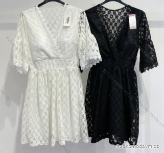 Šaty krajkové letní krátký rukáv dámské (S/M ONE SIZE) ITALSKÁ MÓDA IMPMD232993H