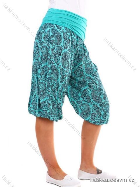 Kalhoty aladinky harémky 3/4 krátké dámské (S/M ONE SIZE) ITALSKÁ MÓDA IMD22ORIENT