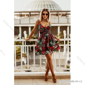 Šaty krátké letní na ramínka dámské (S/M ONE SIZE) ITALSKÁ MÓDA IMD23309