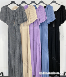 Šaty dlouhé letní carmen krátký rukáv dámské (S/M ONE SIZE) ITALSKÁ MÓDA IMPMD234018