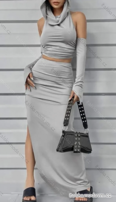 Souprava elegantní sukně dlouhá a top bez rukávu dámská (S/M ONE SIZE) ITALSKÁ MÓDA IMPMD236246a