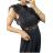 Body elegantní krajkové bez rukávů dámské (S/M ONE SIZE) ITALSKÁ MÓDA IMM23ZO2652/DU S/M Černá