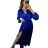 Šaty elegantní saténové dlouhý rukáv dámské (S/M.ONE SIZE) ITALSKÁ MÓDA IMM22HG3893/DU -   šedá světlá -   S/M