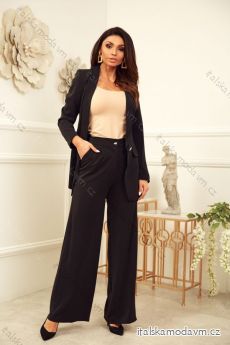 Souprava elegantní kalhoty dlouhé a sako dlouhý rukáv dámská nadrozměr (34-54) POLSKÁ MÓDA PMLMR23GARNITUR-1