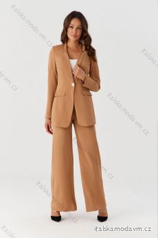 Souprava elegantní kalhoty dlouhé a sako dlouhý rukáv dámská nadrozměr (34-54) POLSKÁ MÓDA PMLMR23GARNITUR-2