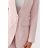 Souprava elegantní kalhoty dlouhé a sako dlouhý rukáv dámská nadrozměr (34-54) POLSKÁ MÓDA PMLMR23GARNITUR-5 světle růžová 34