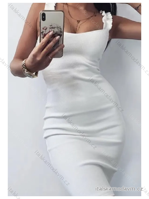 Šaty elegantní na ramínka dámské (S/M ONE SIZE) ITALSKÁ MÓDA IMPMD2321587b