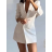 Šaty elegantní kabátkové dlouhý rukáv dámské (S/M ONE SIZE) ITALSKÁ MÓDA IMPMD2326831