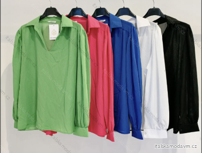 Tunika košilová dlouhý rukáv dámská (S/M ONE SIZE) ITALSKÁ MÓDA IMPMD2313350