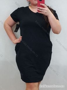 Šaty klasik bavlněné krátký rukáv dámské (XL/2XL ONE SIZE) ITALSKÁ MÓDA IM322104XL/DR
