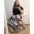 Šaty dlhé maxi dlhé krátky rukáv dámske nadrozmer (2XL/3XL/4XL ONE SIZE) TALIANSKA MÓDA IMD23020