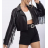 Bunda koženková dlhý rukáv dámska (S/M ONE SIZE) TALIANSKA MÓDA IMPMD238021SS
