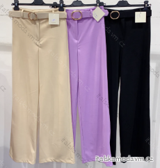 Kalhoty dlouhé s páskem dámské (S/M ONE SIZE) ITALSKÁ MÓDA IMPMD2318890