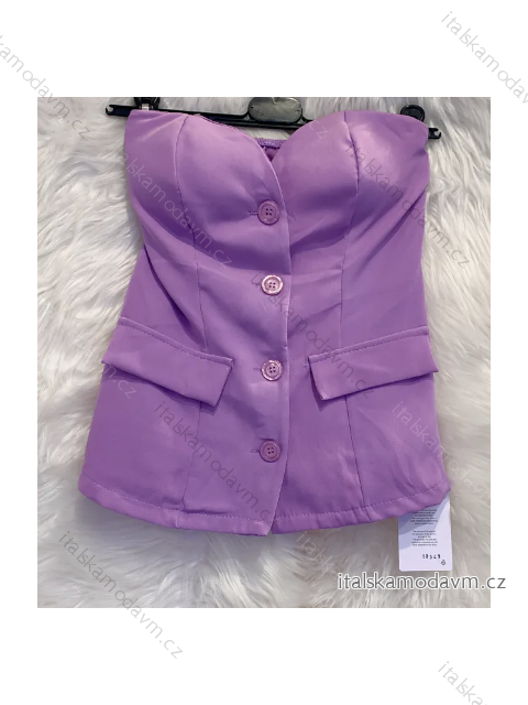 Top croptop carmen bez rukávov dámsky (S/M ONE SIZE) TALIANSKA MÓDA IMPMD2310349