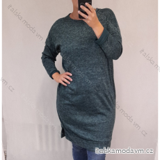 Šaty teplé dlouhý rukáv dámská (XL/3XL ONE SIZE) ITALSKá MóDA IM4211523/DR