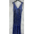 Šaty dlouhé elegantní třpytivé s flitry na ramínka dámské (S/M ONE SIZE) ITALSKÁ MÓDA IMPMD2323222