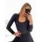 Body dlhý rukáv dámske (S/M ONE SIZE) TALIANSKA MÓDA IMPLP2355350060/DU S/M čierna
