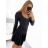 Sukně krátká dámská (S/M ONE SIZE) ITALSKÁ MÓDA IMPLP2333110075/DU S/M Černá