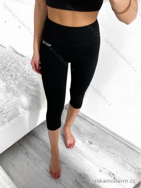 Legíny yoga funkčné 4/5 dlhé dámske (M-2XL) WOLF Y2362/DU L čierna