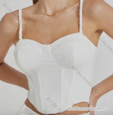 Crop top na ramínka dámský (S/M ONE SIZE) ITALSKÁ MÓDA IMPCF235261