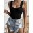 Tílko body dámské na ramínka dámské (S/M ONE SIZE) ITALSKá MóDA IMM23M13092/DU S/M starorůžová