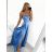 Šaty dlhé elegantné spoločenské na ramienka dámske (S/M ONE SIZE) TALIANSKA MÓDA IMPBB23B23505