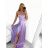 Šaty dlhé elegantné spoločenské na ramienka dámske (S/M ONE SIZE) TALIANSKA MÓDA IMPBB23B23505