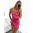 Šaty elegantné na ramienka dámske (S/M ONE SIZE) TALIANSKA MÓDA IMPBB23B23375