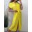 Šaty košilové krátký rukáv dámské (S/M/L ONE SIZE) ITALSKÁ MÓDA IMWB23295/DR M/L světle modrá