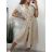 Šaty košilové krátký rukáv dámské (S/M/L ONE SIZE) ITALSKÁ MÓDA IMWB23295/DR M/L světle modrá