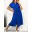 Šaty košilové krátký rukáv dámské (S/M/L ONE SIZE) ITALSKÁ MÓDA IMWB23295/DR M/L světle modrá