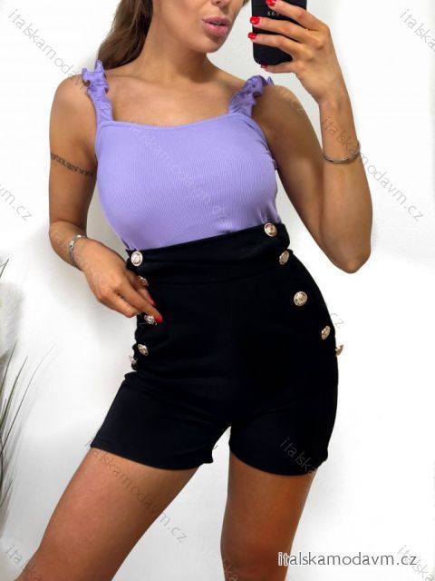 Tílko body dámské na ramínka dámské (S/M ONE SIZE) ITALSKá MóDA IMM23M13092/DU S/M fialová