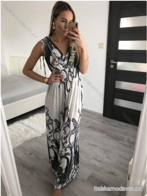 Šaty dlouhé letní icecool bez rukávu dámské (M/L, XL/XXL) ITALSKÁ MODA ainuosi IMB239903/DUR