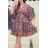 Šaty letní 3/4 dlouhý rukáv dámské (S/M ONE SIZE) ITALSKÁ MÓDA IMPGM2385885