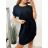 Šaty letné elegantný krátky rukáv dámske (S/M ONE SIZE) TALIANSKA MÓDA IMM23M9089/DU