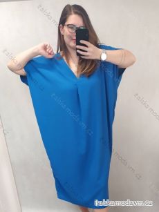 Šaty maxi dlouhé oversize krátký rukáv dámské nadrozměr (4XL/5XL ONE SIZE) ITALSKÁ MÓDA IMD23422