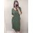 Šaty maxi dlouhé oversize krátký rukáv dámské nadrozměr (4XL/5XL ONE SIZE) ITALSKÁ MÓDA IMD23422/DR 4XL / 5XL petrolejová